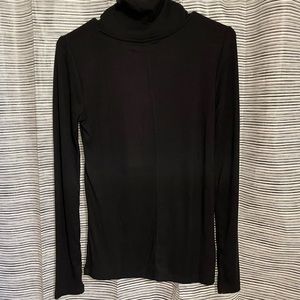 Black Ribbed Turtleneck shirt